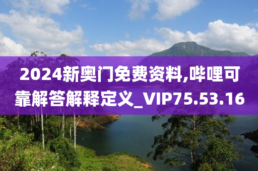 2024新奥门免费资料,哔哩可靠解答解释定义_VIP75.53.16